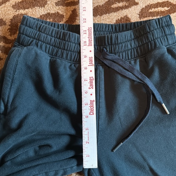 FLX Blue/Green Wide Leg High Rise Relaxed Womens S Fleece Sweat Pants Cotton - Picture 8 of 9